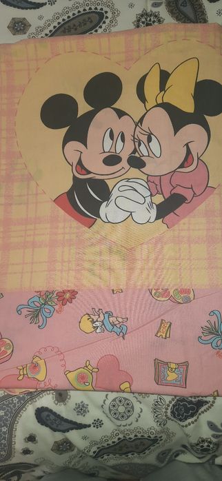Lençóis de algodão Mickey e Minnie