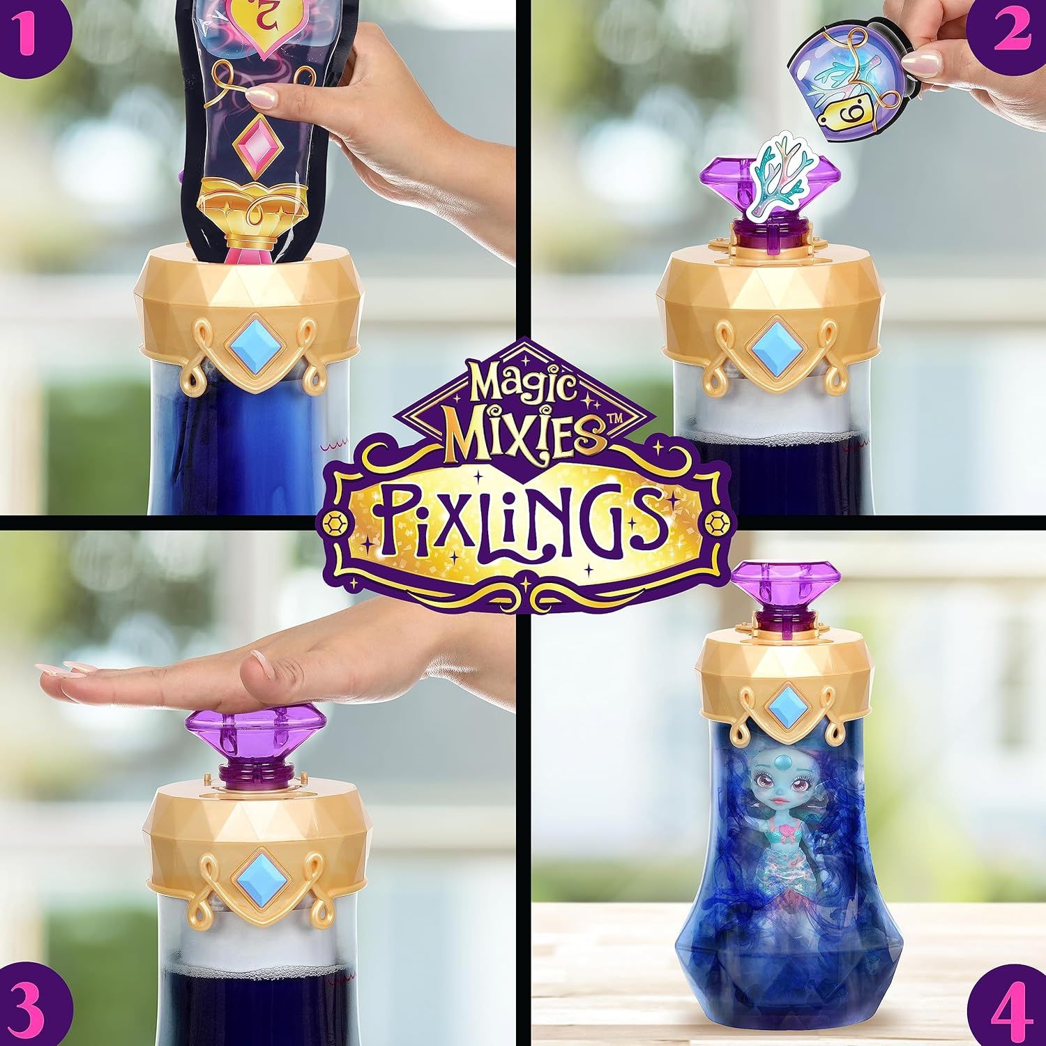 Лялька Magic Mixies Pixlings Marena Mermaid, Меджик Міксіс русалка
