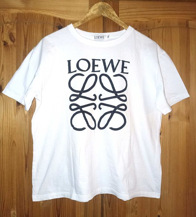 Loewe biały pudełkowy t-shirt koszulka L