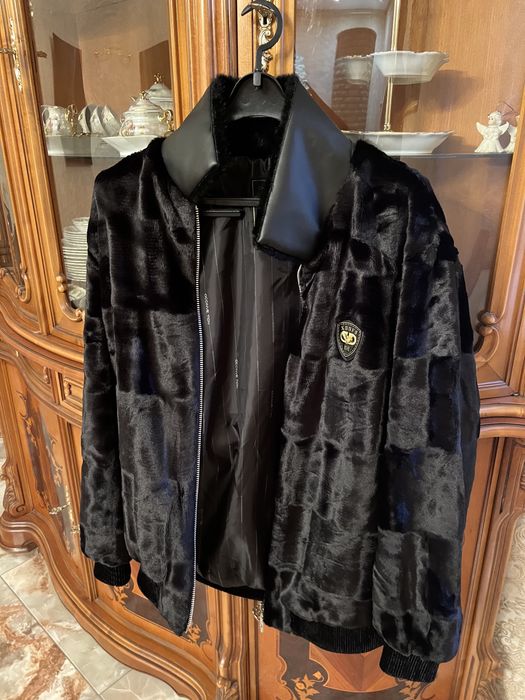 Мужская Дубленка Куртка с эко норки