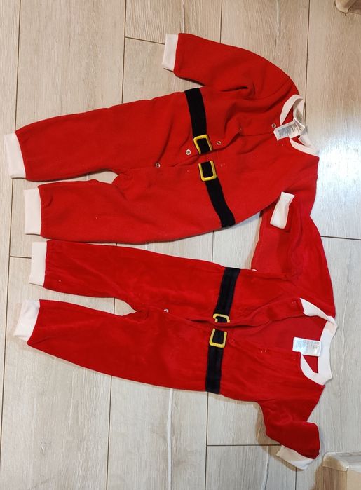 Новорічний костюм Санти, 6-9 місяців, чоловічок ромпер