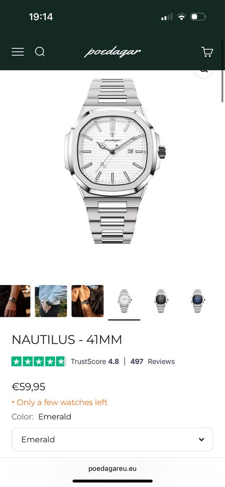 Relogio nautilus poedagar
