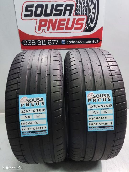 2 pneus semi novos 225-40r18 michelin - oferta dos portes 100 EUROS