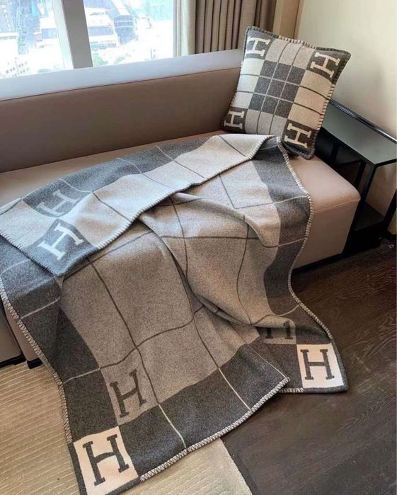 Nowy zestaw hermes avalon koc poduszki kaszmir wepna merino