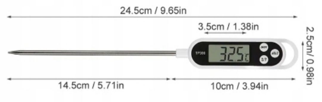 Termometr kuchenny elektroniczny LCD z sondą domowy do mięs posiłków