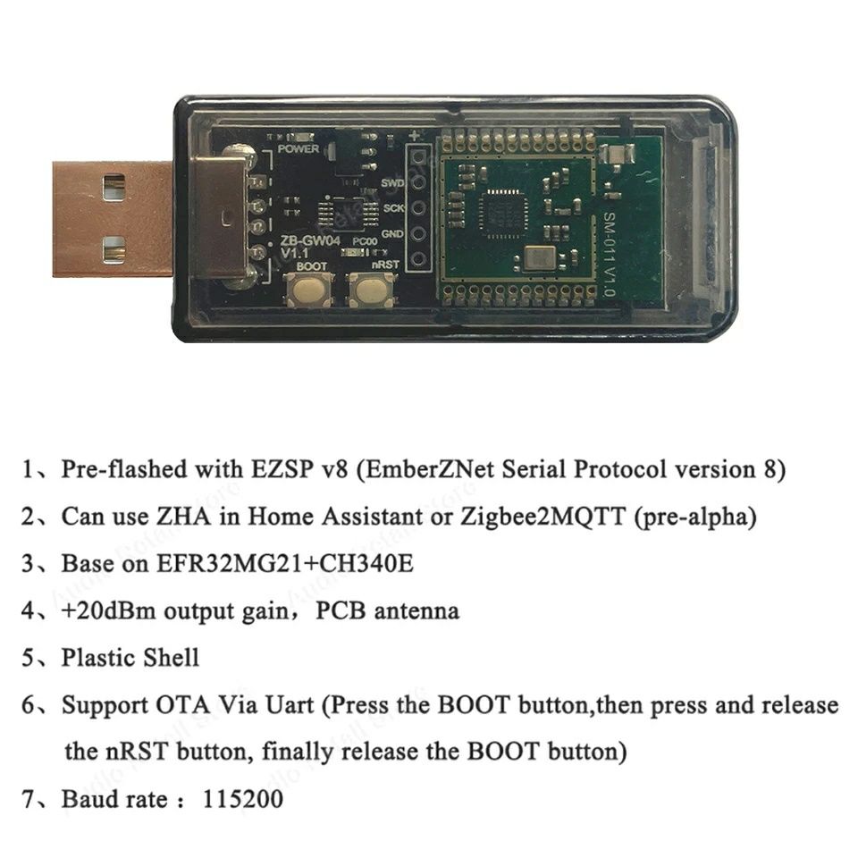 Zigbee координатор (EFR32MG21)