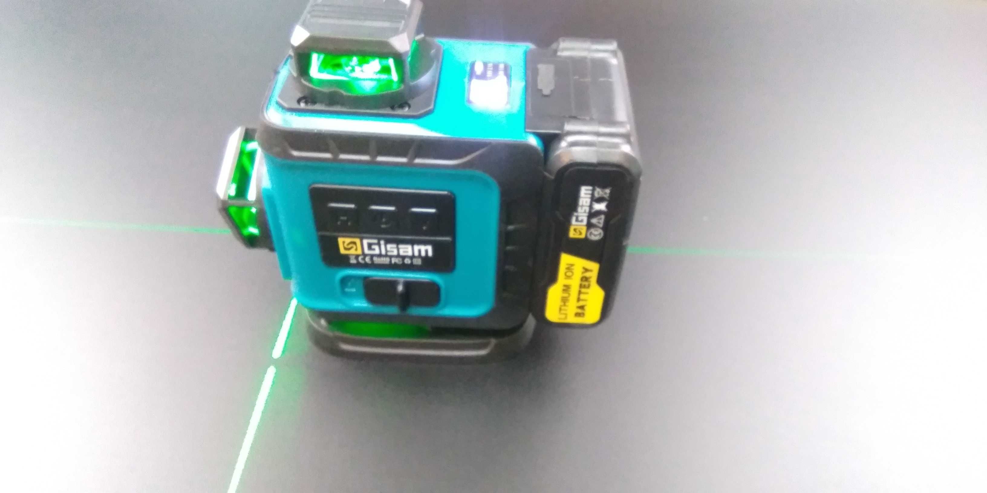 Nível ‘laser’ de 16 linhas verdes com tripé display, LED, baixe APP,