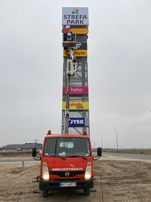 Podnośnik koszowy 20 - 30 m, zwyżka, wynajem podnośników koszowych