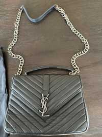 Ysl leather black bag, used but in good condition.