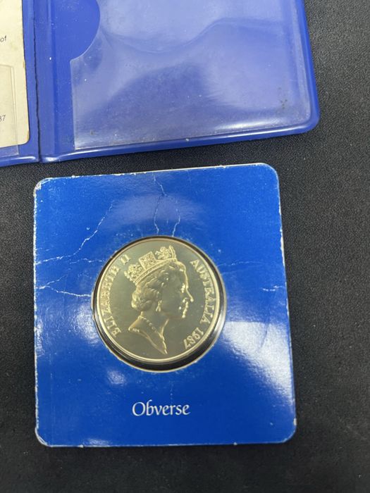 Moeda 10 dollars new south wales 1987 prata