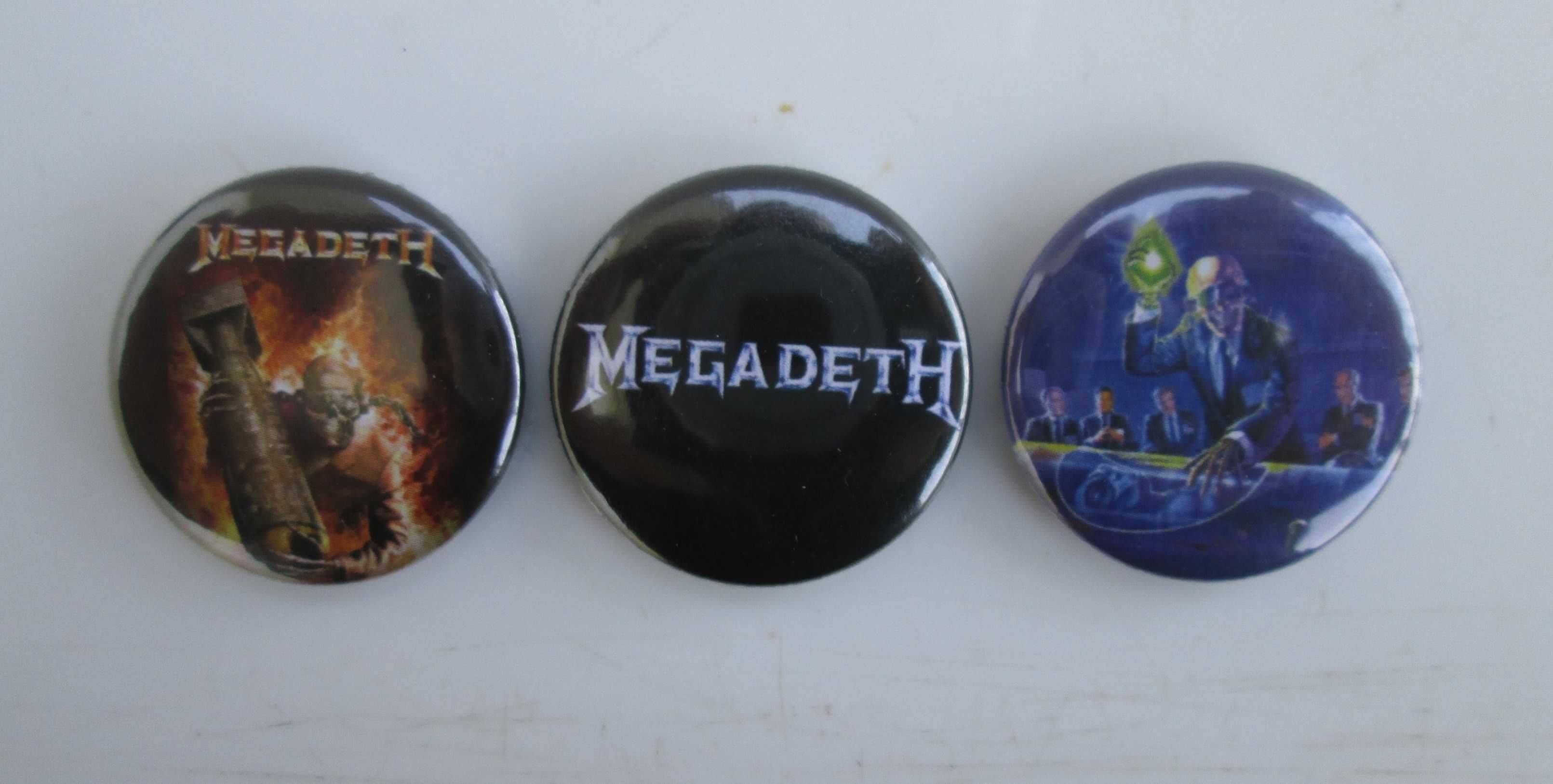 Lote de 9 pin badge Megadeth