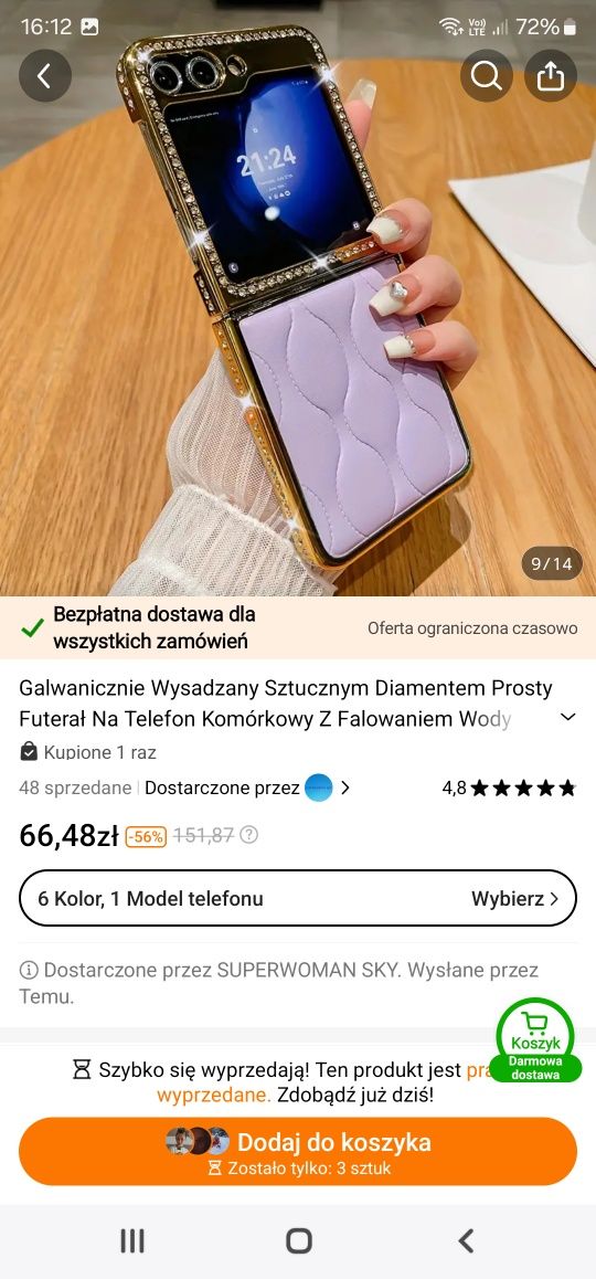 Samsung Galaxy Flip Z 5 Etui Szkło