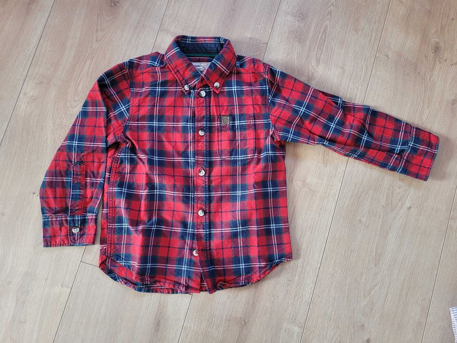 Zestaw ubranek chłopięcych koszule sweterek świąteczny r. 98