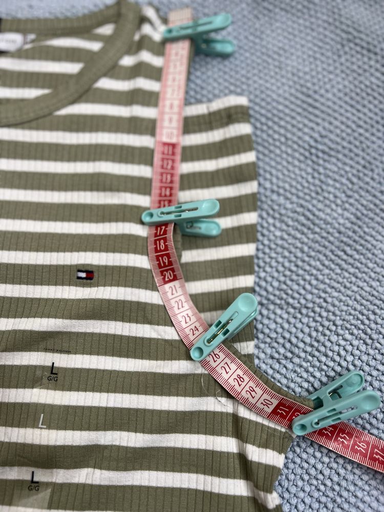 Tommy Hilfiger майка топ в рубчик смугаста