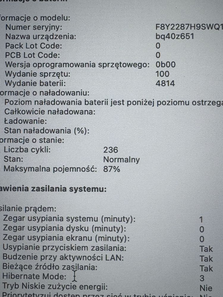 MacBook Pro 14” (A2442)  M1 Pro, 16 GB RAM SSD 512 GB-pęknieta matrca