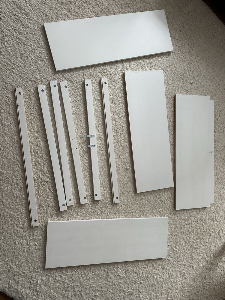 Witryna ikea Hemnes biała z 3 szufladami