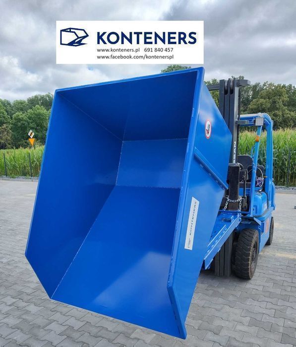 Kontener samowyładowczy Koleba 1m3 piasek/beton/gruz/drewno/ koliba