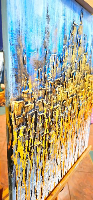 3D картина "Місто" для інтер'єру форматі 46×56, ручна робота