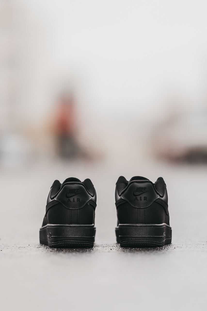 Мужские кроссовки Nike Air force 1 Black / Найк Аир форс чорные 42 43