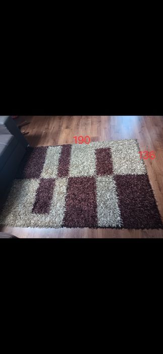 Dywan shaggy dwa kolory