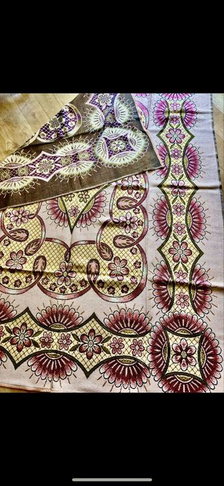 Żakardowy kilim, kapa, narzuta PRL