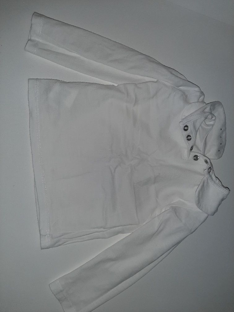 Bluzka, koszulka biała z długim rękawem z 5-10-15, rozmiar 80