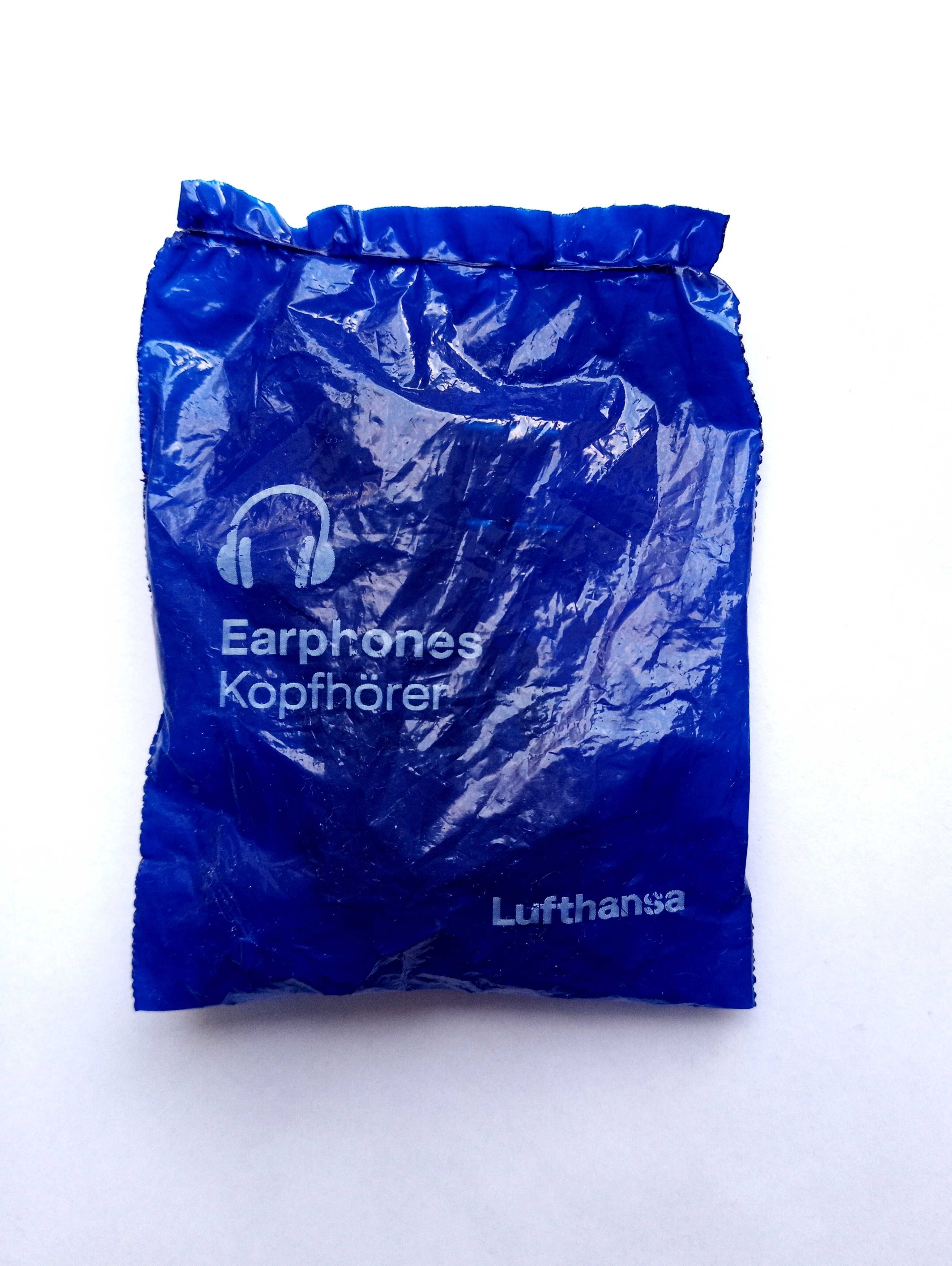 Дротові навушники Lufthansa Earphones (Kopfhorer) і United Airlines