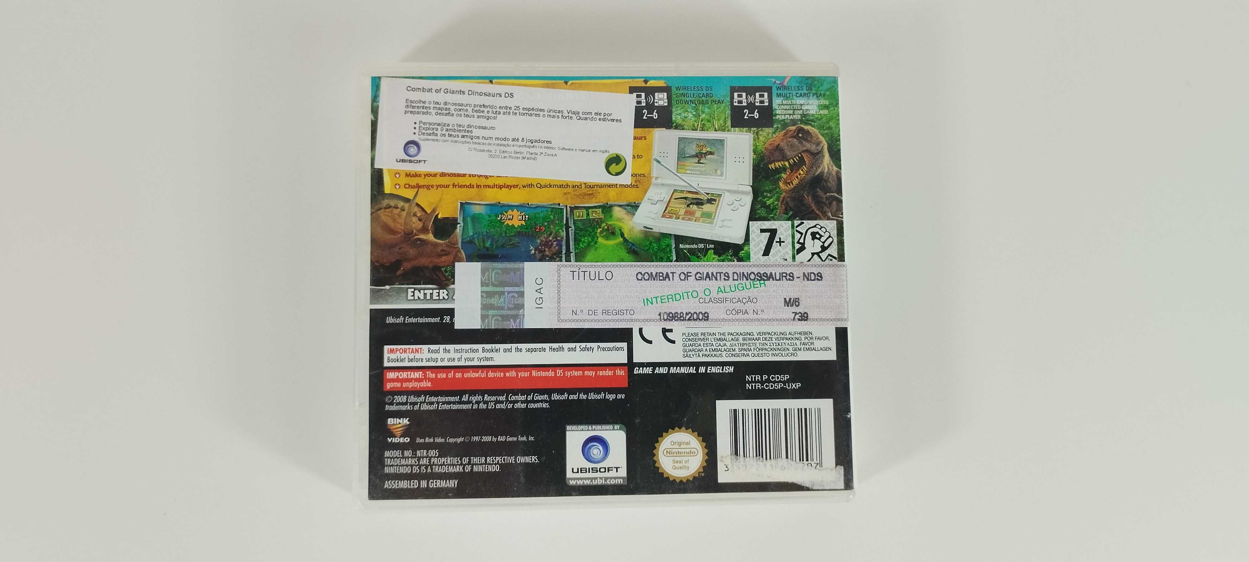 Combat of The Giants: Dinosaurs - Nintendo DS