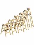 drewniana DRABINA MALARSKA rozstawna 2x3,2x4,2x5,2x6