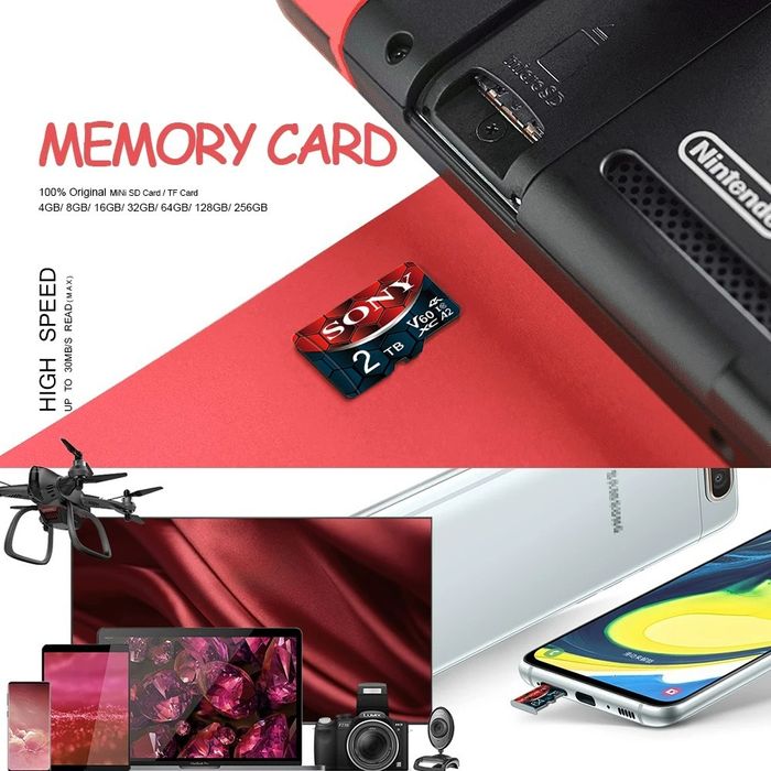 Високошвидкісні карти пам'яті Sony 128 GB 256 GB 512 GB 1 TB 2TB
