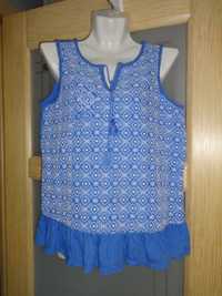 Вышиванка красивая синяя блуза с вышивкой блузка для беременных 44 46