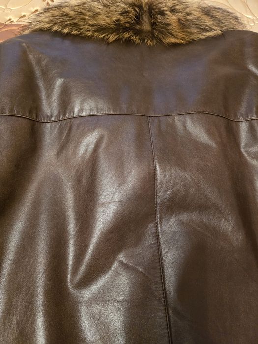 Куртка чоловіча/ напівпальто шкіра хутро