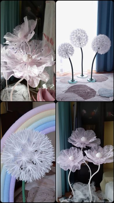 Квіти на свято Квіти ручної роботи Цветы из фоамирана Декор