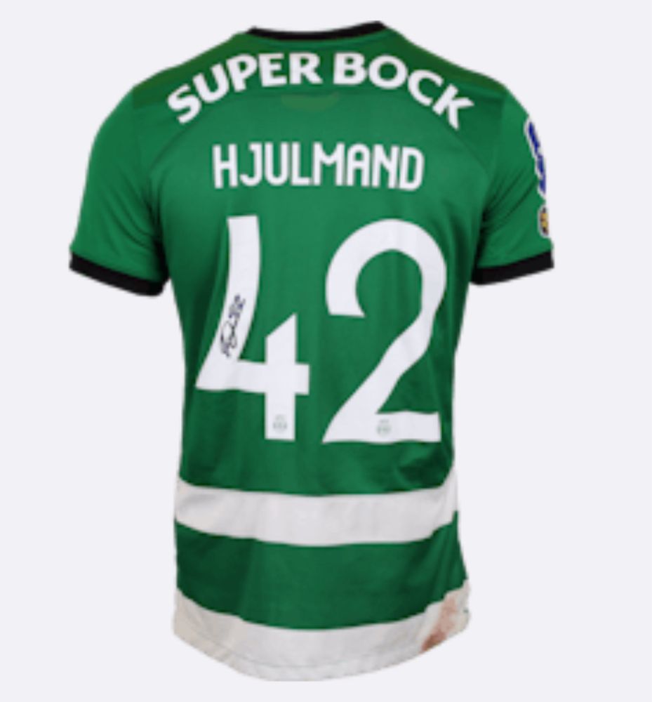 Camisola Utilizada e Assinada Hjulmand Sporting vs Braga