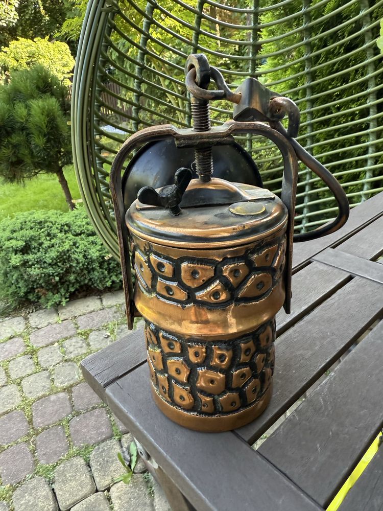 Lampa górnicza karbidowa FASER – miedziana, kolekcjonerska