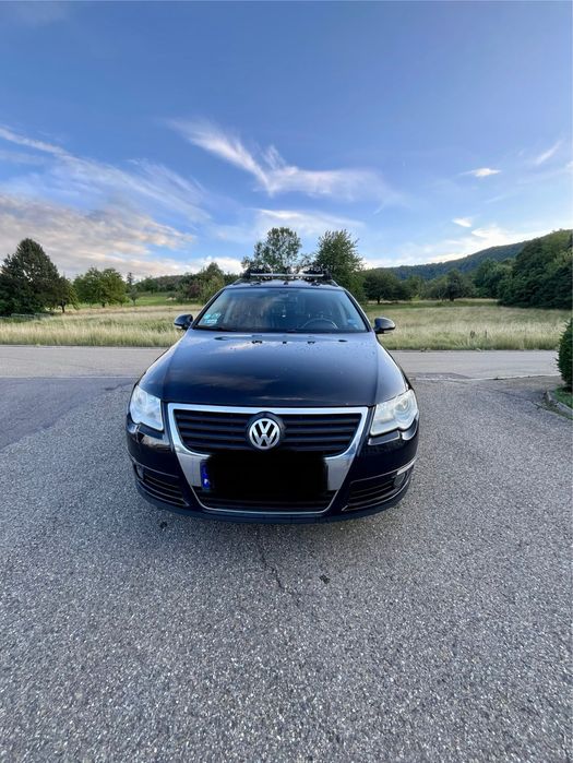 VW Passat B6 kombi, skóra, Carplay, odtwarzacz DVD, bagażnik rowerowy
