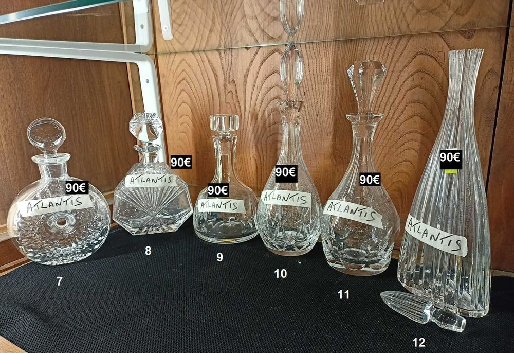 Lote Garrafas Cristal Atlantis 2