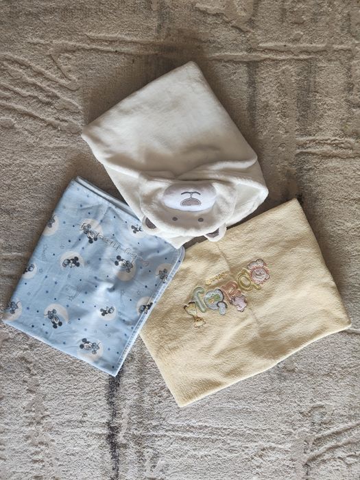 3x kocyk niemowlęcy dla chłopca 80x100 cm Bobas