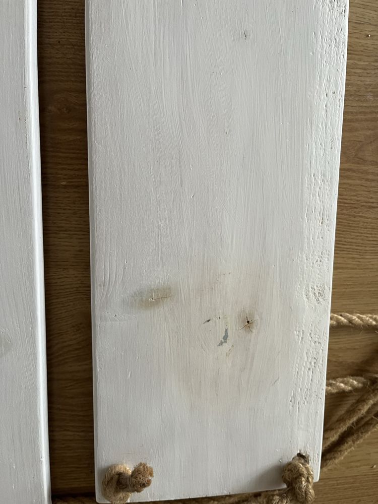 Pòłka drewniana na linach wisząca podwòjna