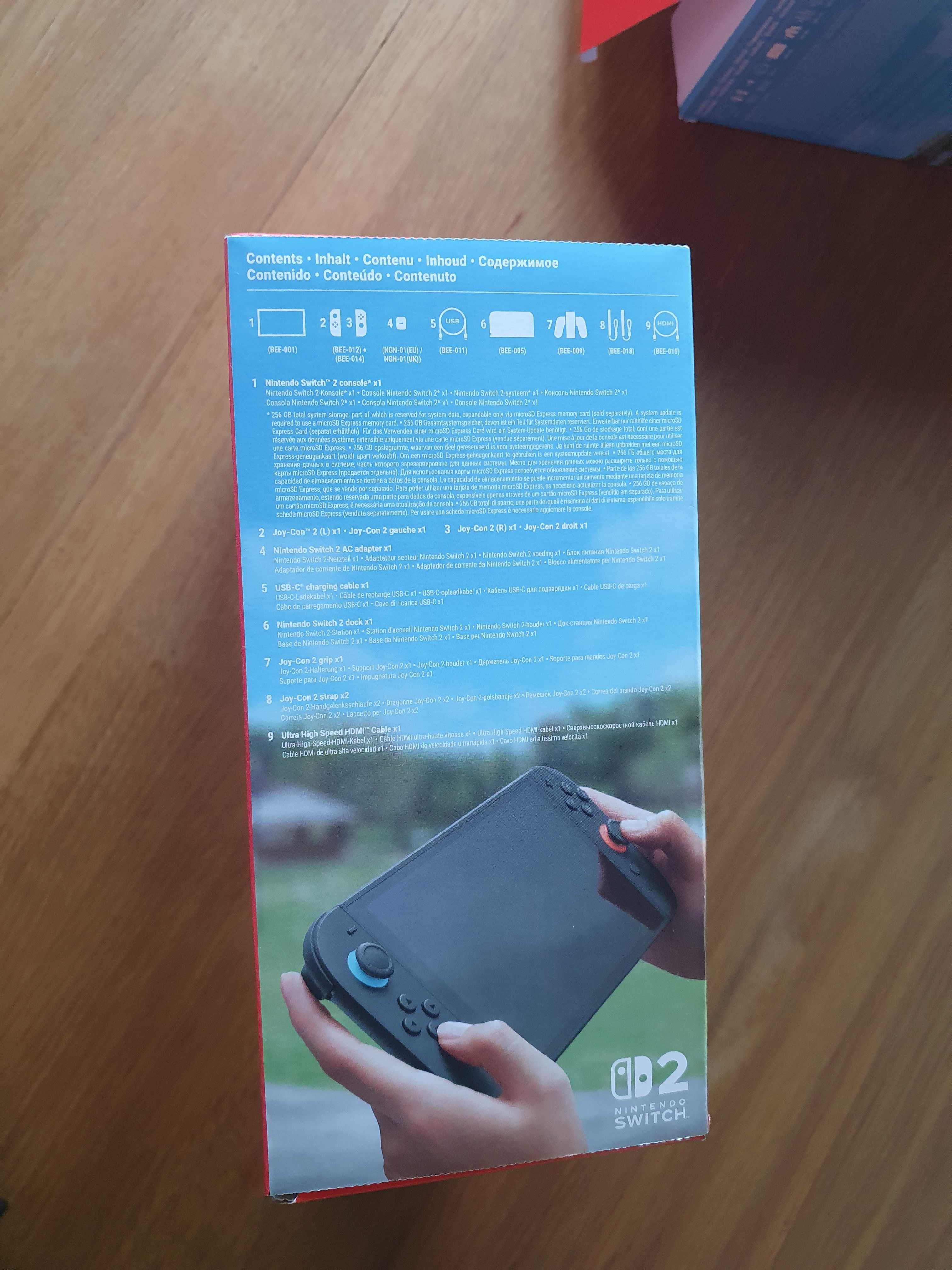 Puste pudełko po Nintendo Switch 2