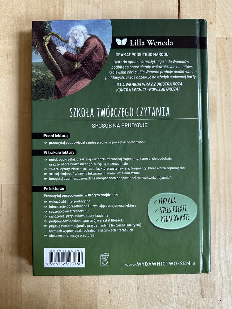 Lilla Weneda Juliusz Słowacki Wydawnictwo SBM lektura z opracowaniem