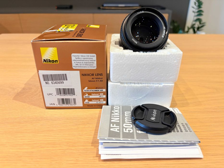 Nikkor Nikon 50mm f/1.4D w idealnym stanie JAK NOWY