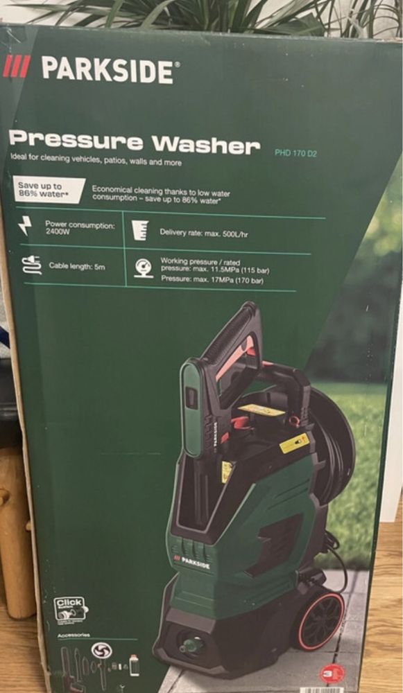 Myjka ciśnieniowa, 2400 W, PHD 170 D2 Parkside NOWA