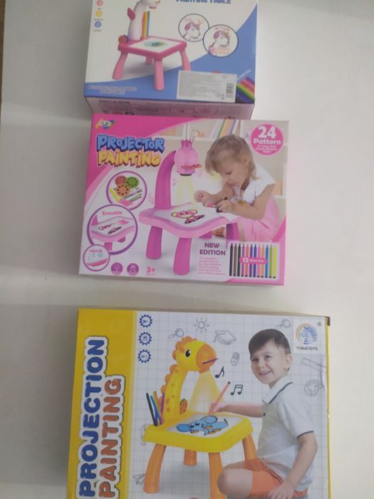 Інтерактивна дитяча іграшка дитячий стіл столик проектор для малювання