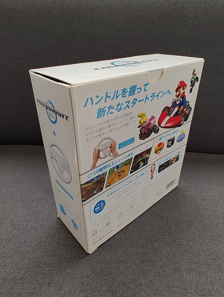 Mario Kart Wii + kierownica + pudełko NTSC-J