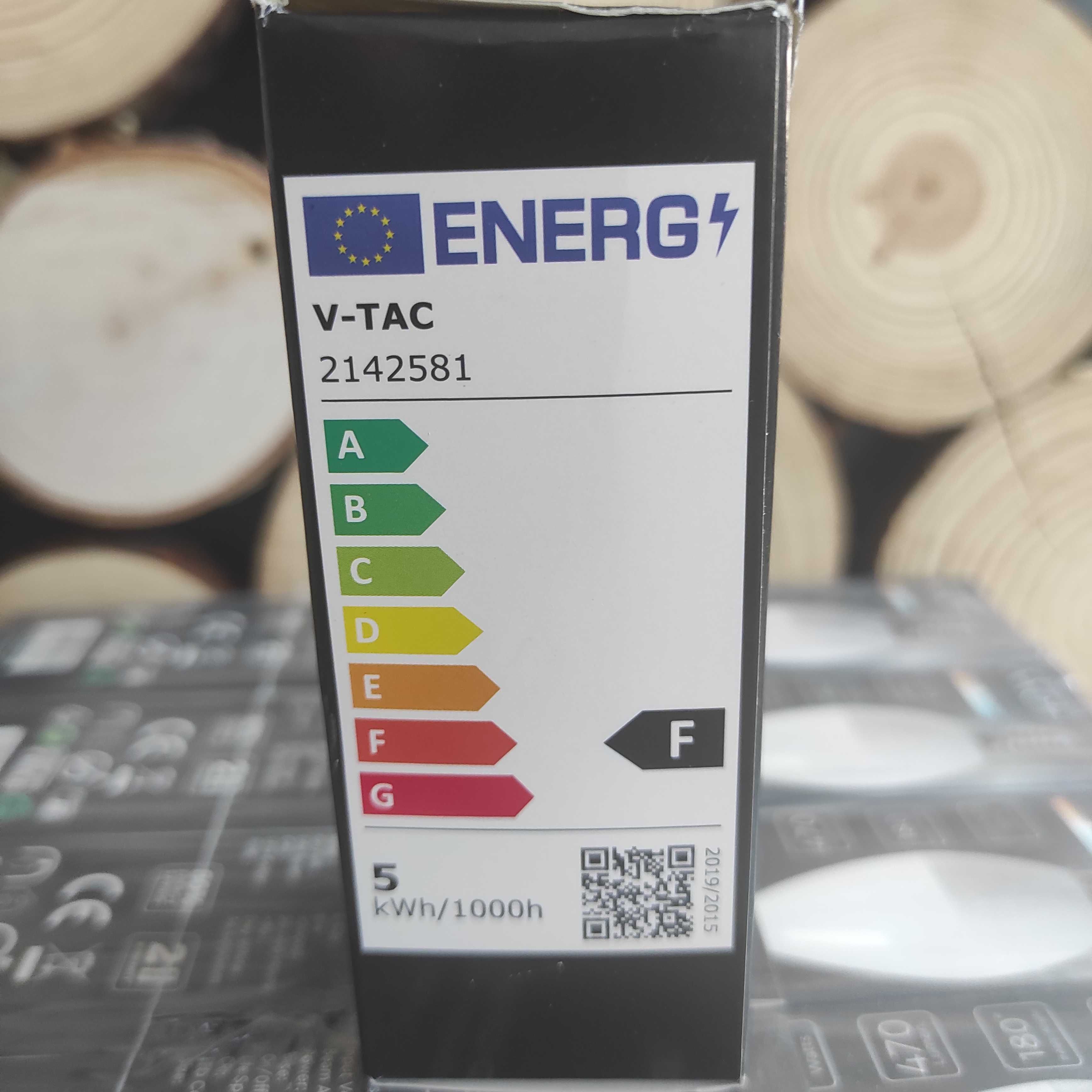 9 Żarówek LED V-tac E14 4,5 W biała neutralna