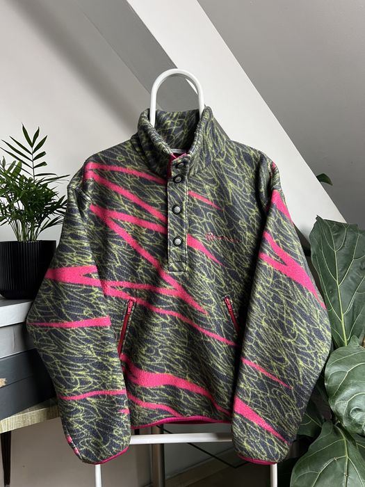 Sergio Tacchini vintage fleece polar bluza 90s y2k aztec