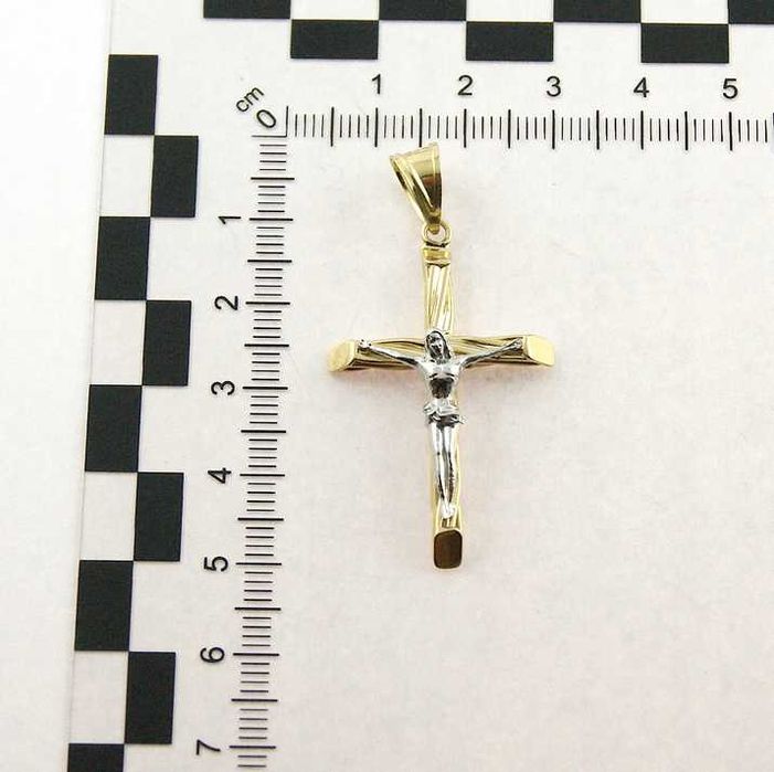 Uroczy złoty krzyżyk KRZYŻ ZŁOTO p.585