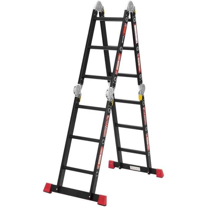 Драбина алюмінієва КВІТКА PRO Heavy Duty 4х3 (Лестница-трансформер)