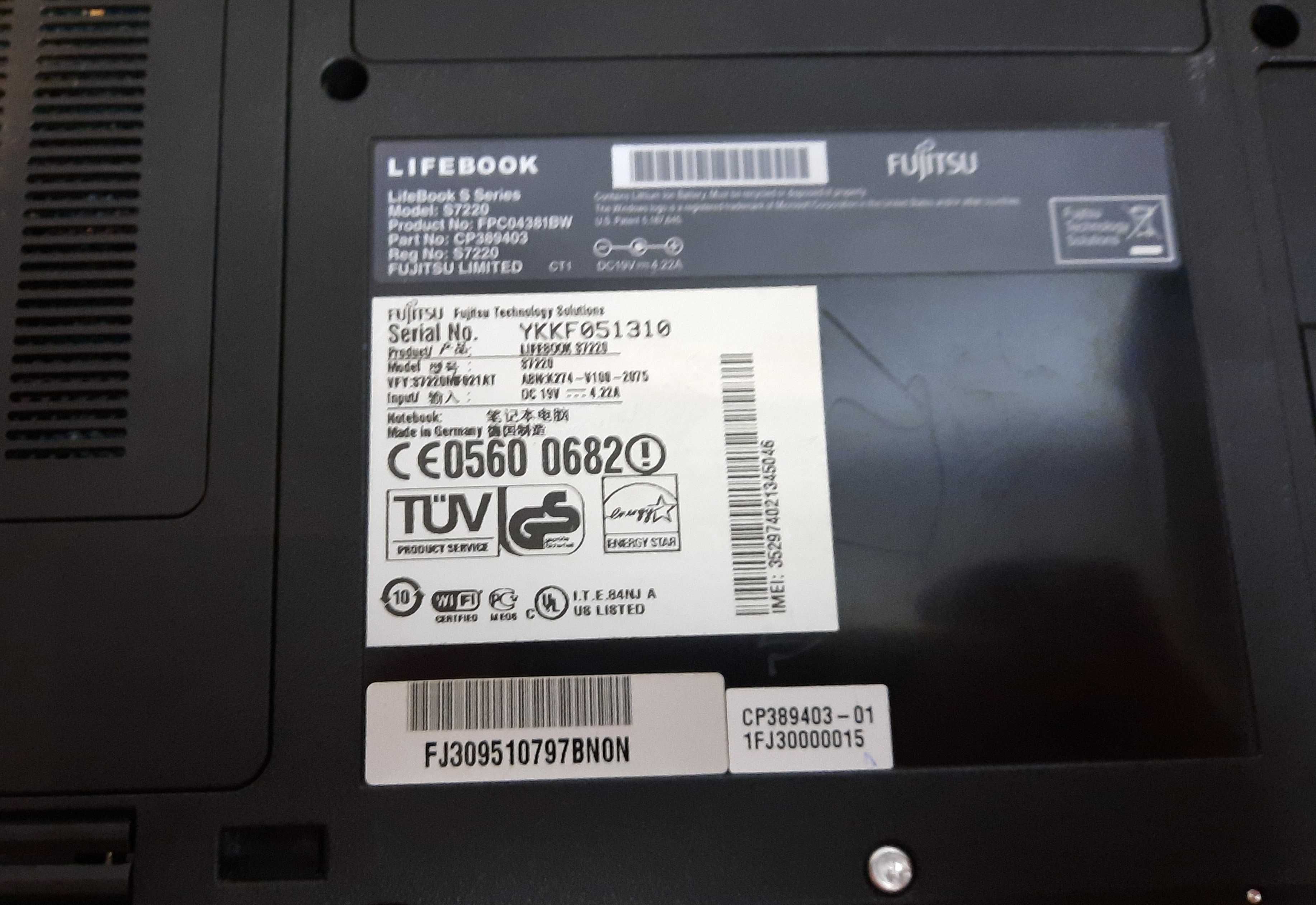 Laptop Fujitsu Siemens Lifebook S7220 4GB 250GB Win10